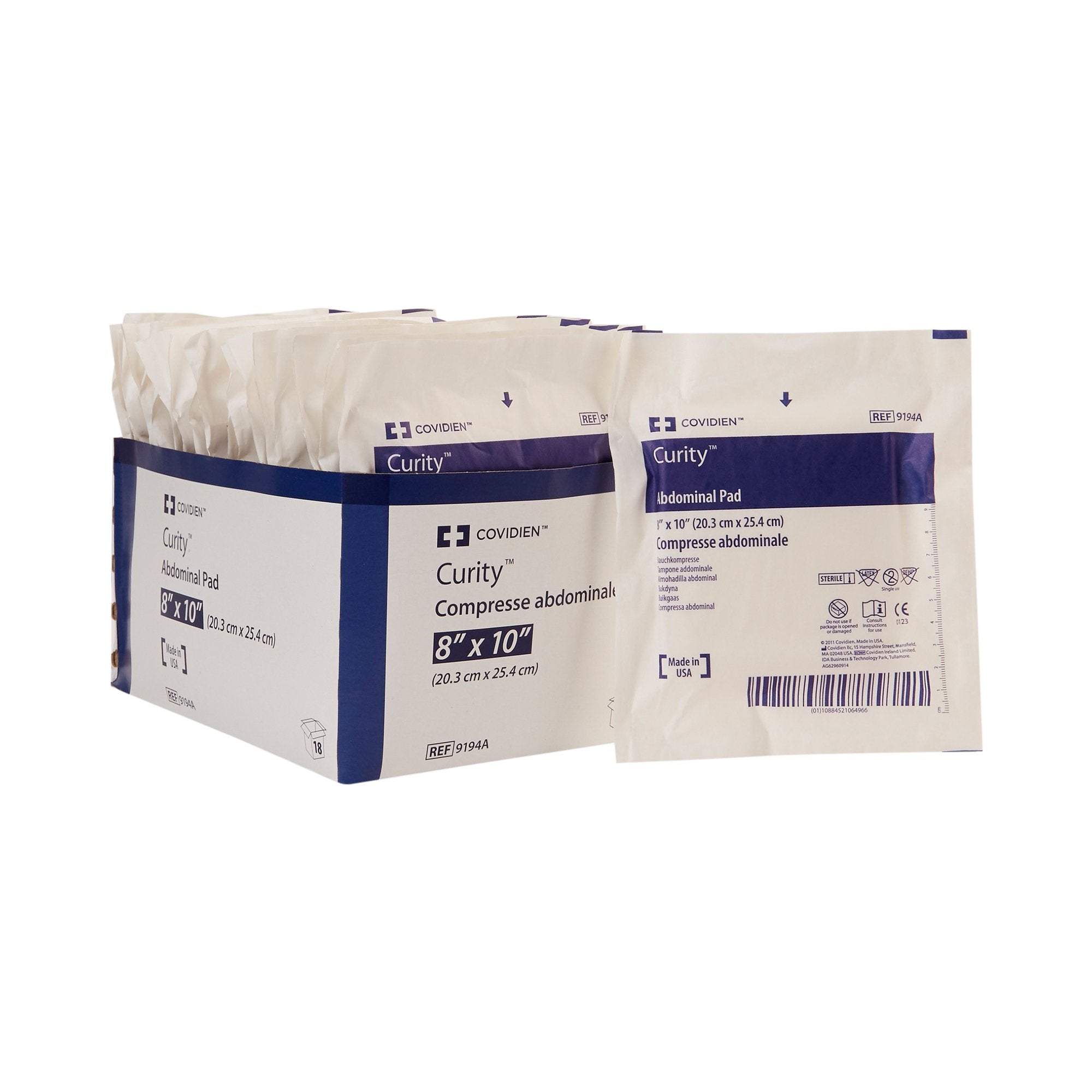 Abdominal Pad Curity 8 X 10 Inch Sterile 1 per Pack