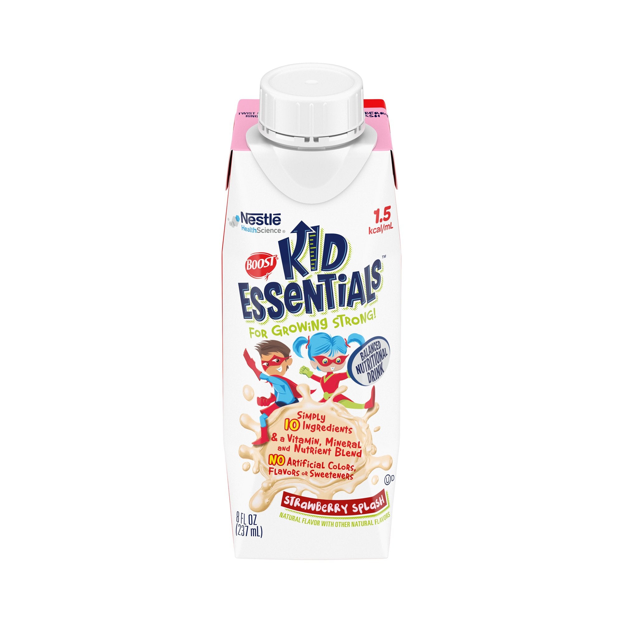 Pediatric Oral Supplement Boost Kid Essentials 1.5 Strawberry Splash Flavor 8 oz. Carton Liquid Vitamins / Minerals
