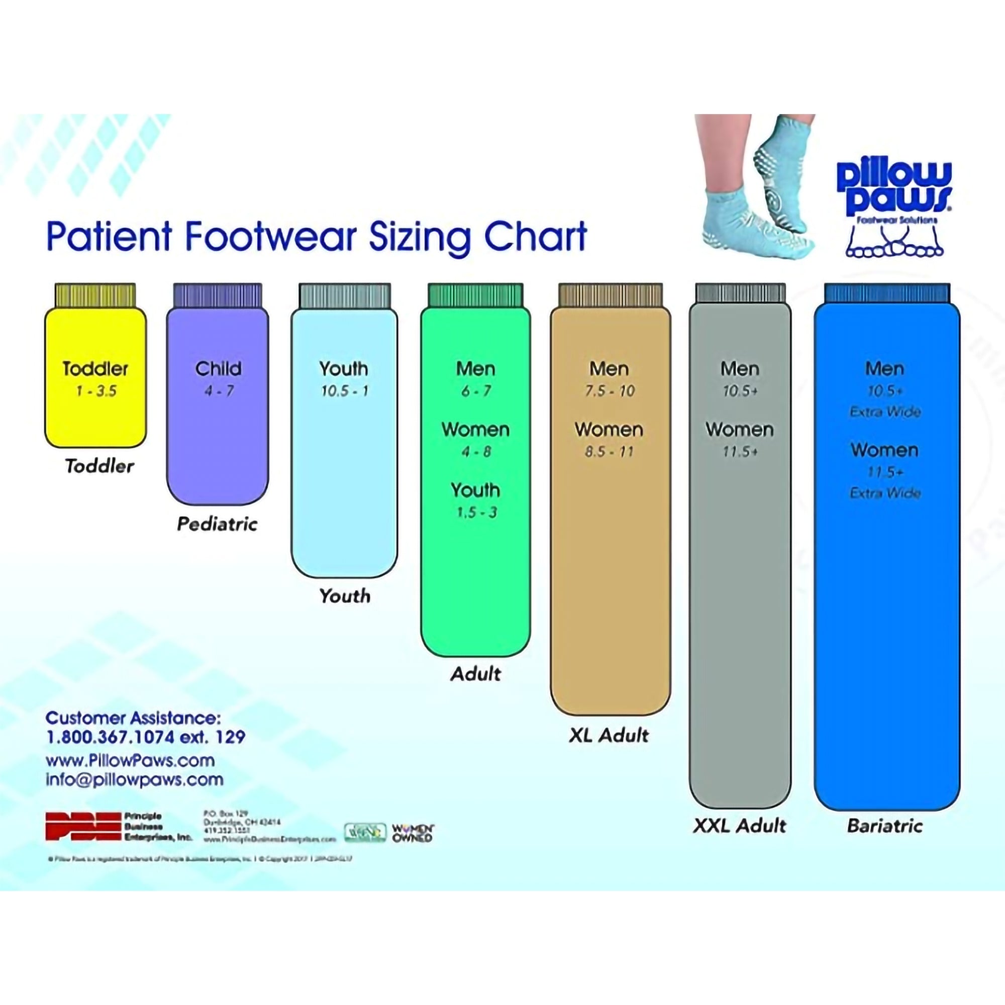 Slipper Socks Pillow Paws 360degree Imprint Unisex Adult 3X-Large / X-Wide All Around Tread Single Patient Use Royal Blue, Packaging Type- Case