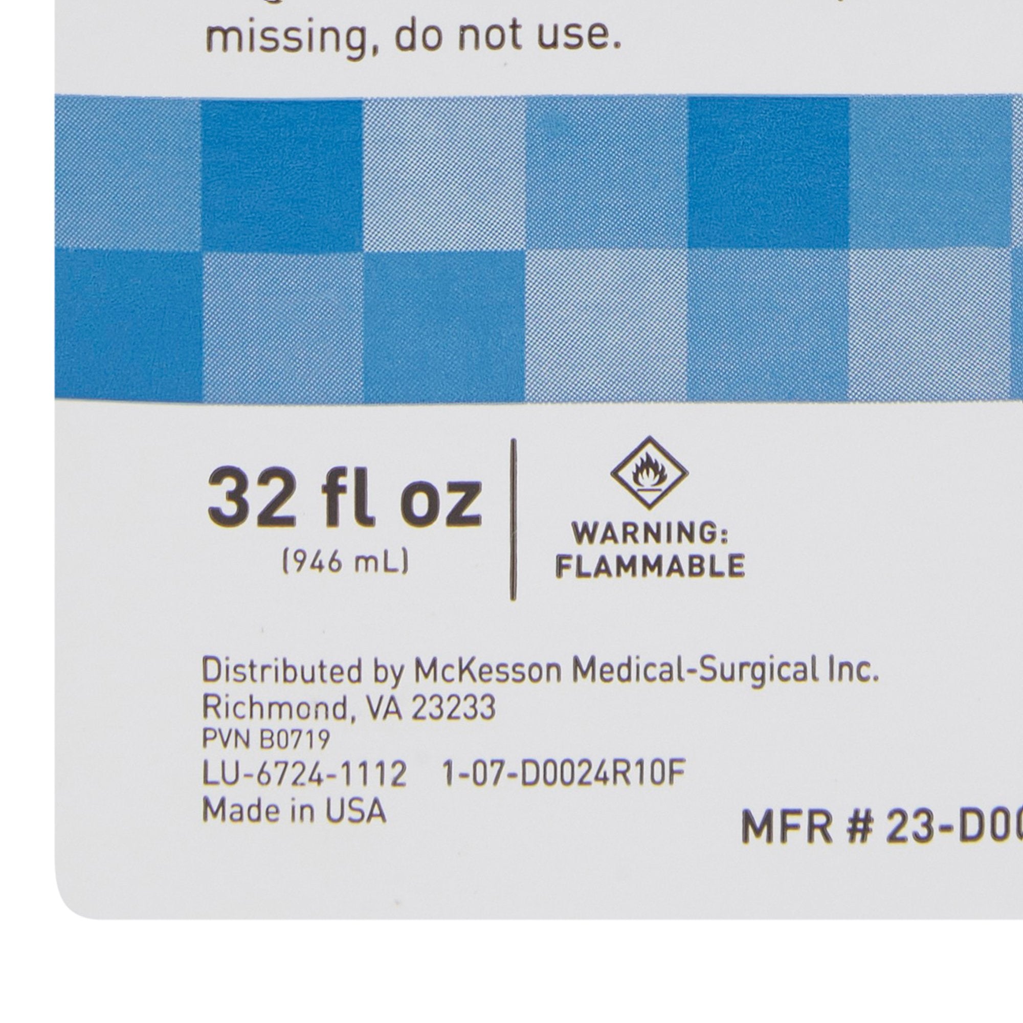 Antiseptic McKesson Brand Topical Liquid 32 oz. Bottle, Packaging Type- Each