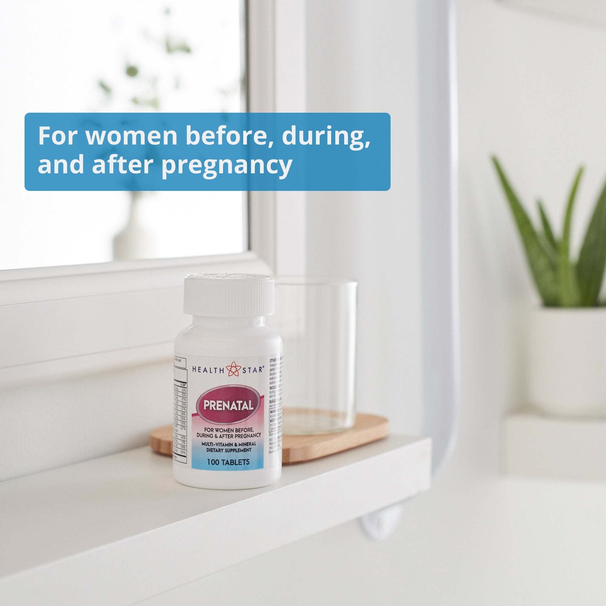 Prenatal Vitamin Supplement HealthStar Tablet 100 per Bottle, Packaging Type- Case