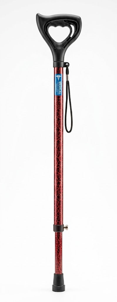 Offset Cane Alum W/gel Grip Blue Crackle