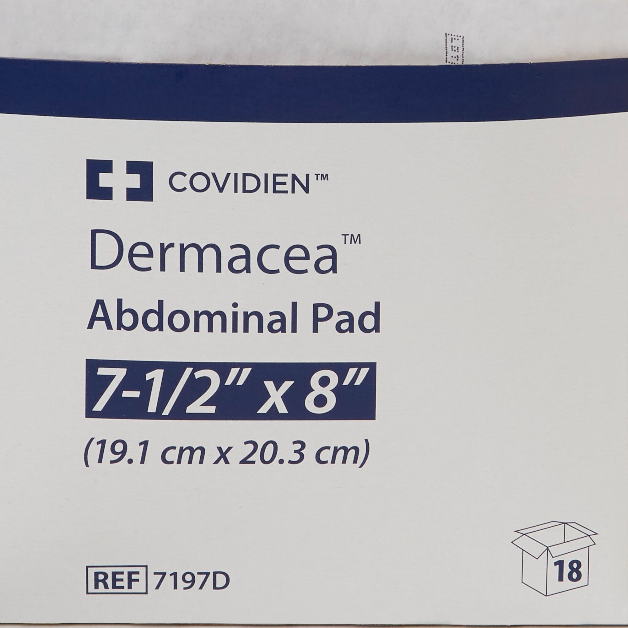 Abdominal Pad Dermacea 7-1/2 X 8 Inch Sterile 1 per Pack, Packaging Type- Case