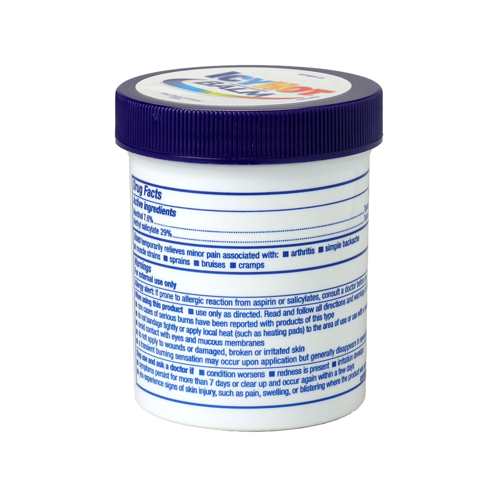 Topical Pain Relief Icy Hot Balm 7.6% - 29% Strength Menthol / Methyl Salicylate Ointment 3.5 oz.,Packaging Type- Each