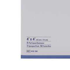 Gauze Sponge Econolux 4 X 4 Inch 8-Ply Sterile 2 per Pack, Packaging Type- Case