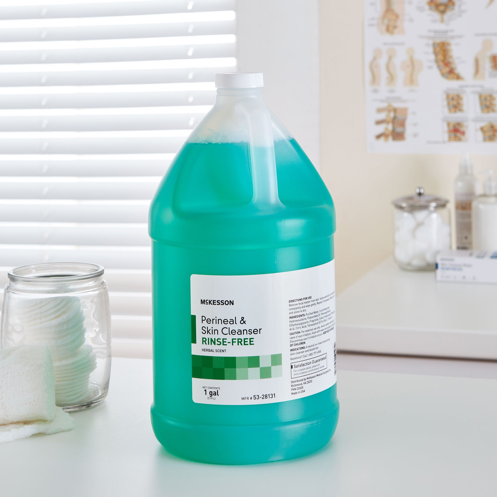 Rinse-Free Perineal Wash McKesson Liquid 1 gal. Jug Herbal Scent, Packaging Type- Case