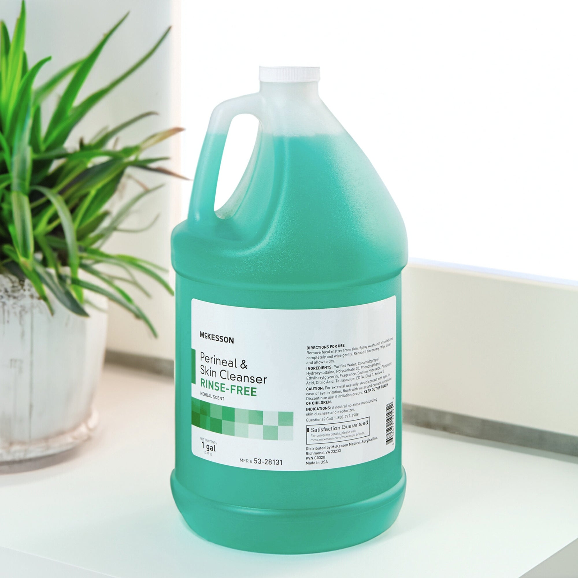 Rinse-Free Perineal Wash McKesson Liquid 1 gal. Jug Herbal Scent, Packaging Type- Case