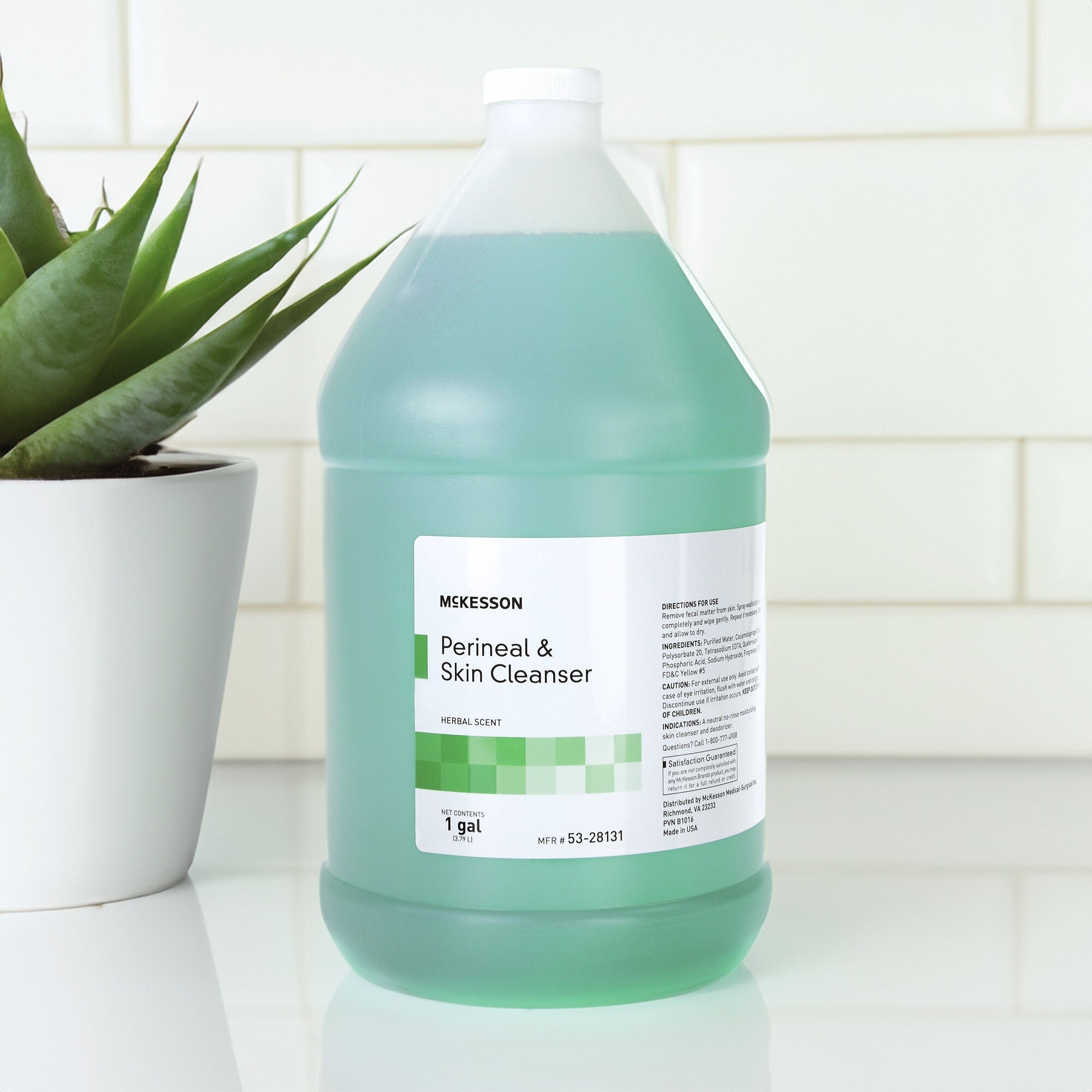 Rinse-Free Perineal Wash McKesson Liquid 1 gal. Jug Herbal Scent, Packaging Type- Case