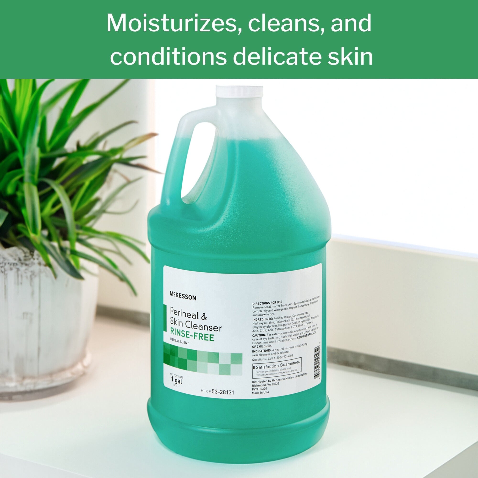 Rinse-Free Perineal Wash McKesson Liquid 1 gal. Jug Herbal Scent, Packaging Type- Case
