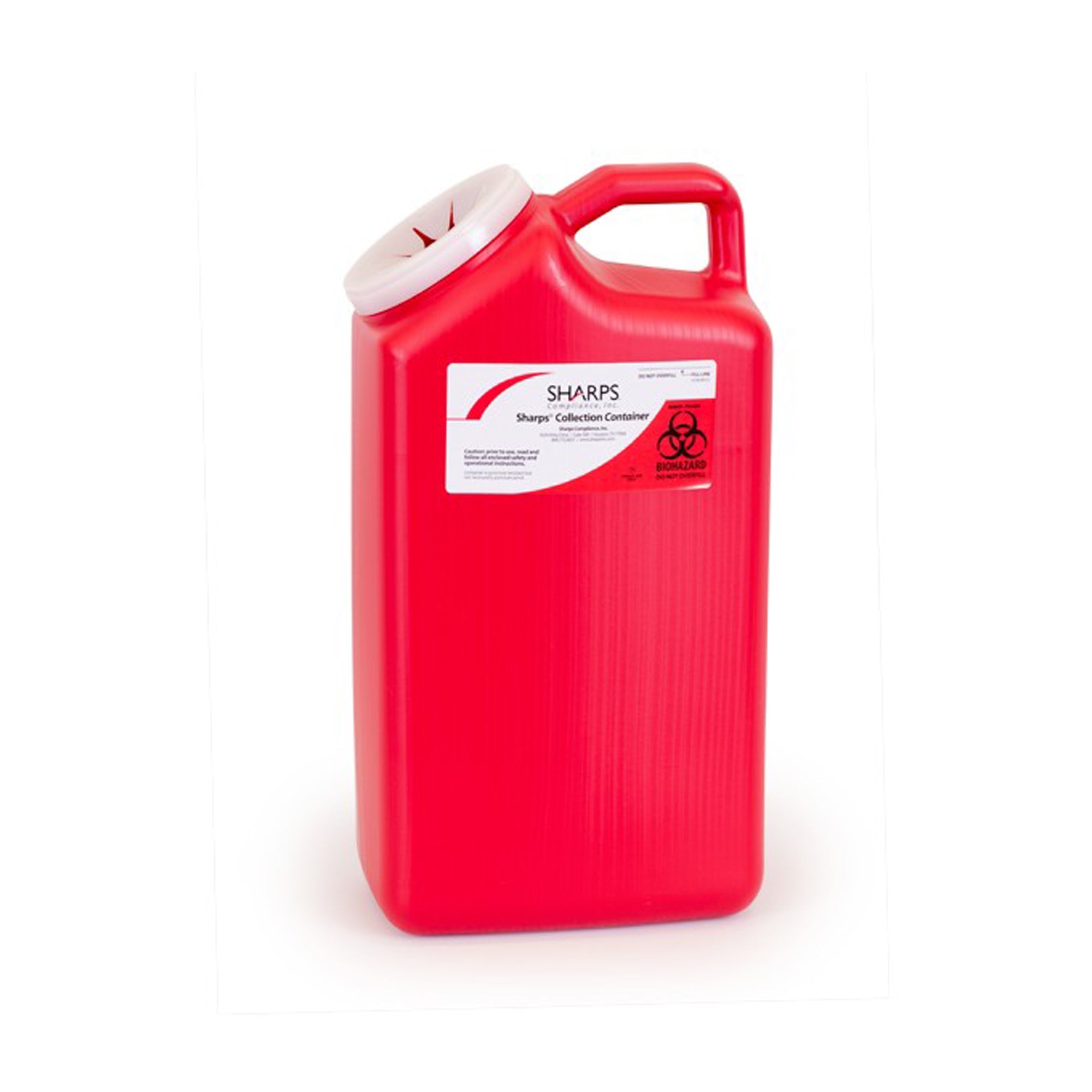 Mailback Sharps Container Sharps Recovery System Red Base 17 H X 6 W X 9 L Inch Vertical Entry 3 Gallon,Packaging Type- Each