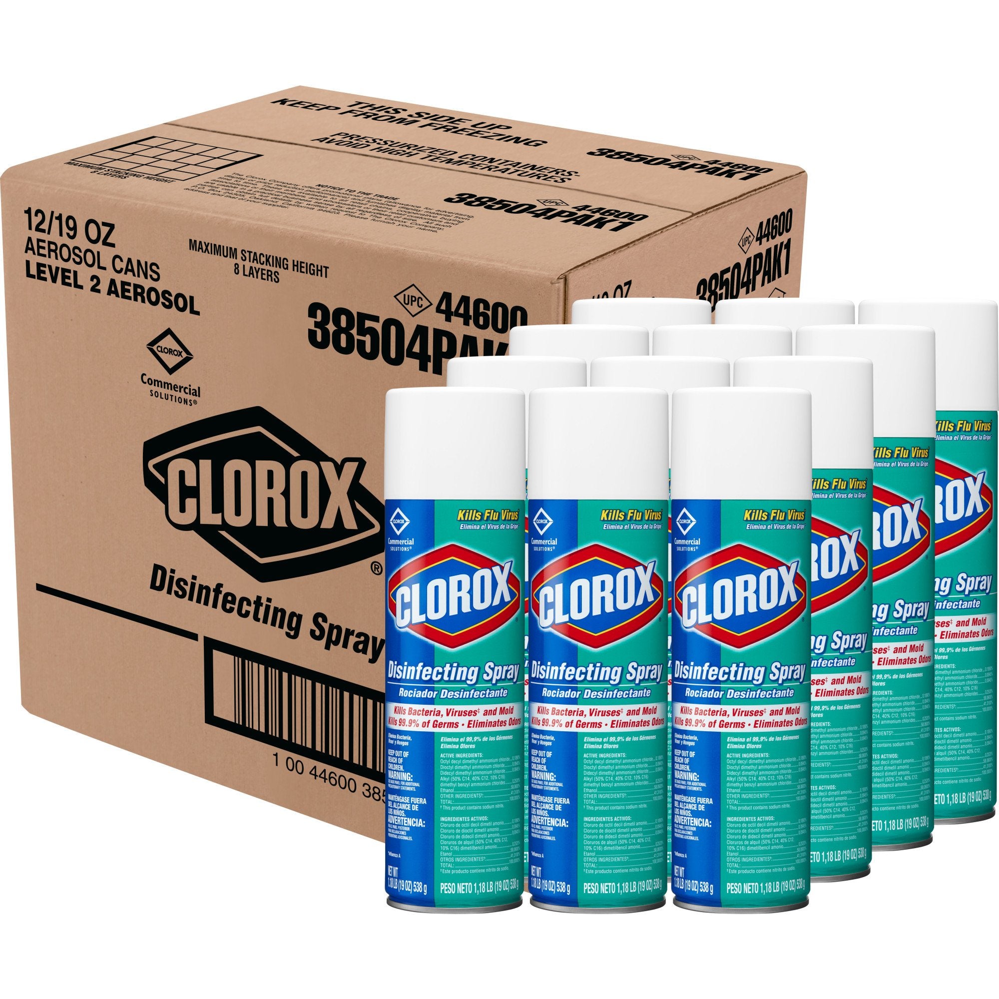 Clorox Commercial Solutions Clorox Surface Disinfectant Alcohol Based Aerosol Spray Liquid 19 oz. Can Fresh Scent NonSterile,Packaging Type- Each