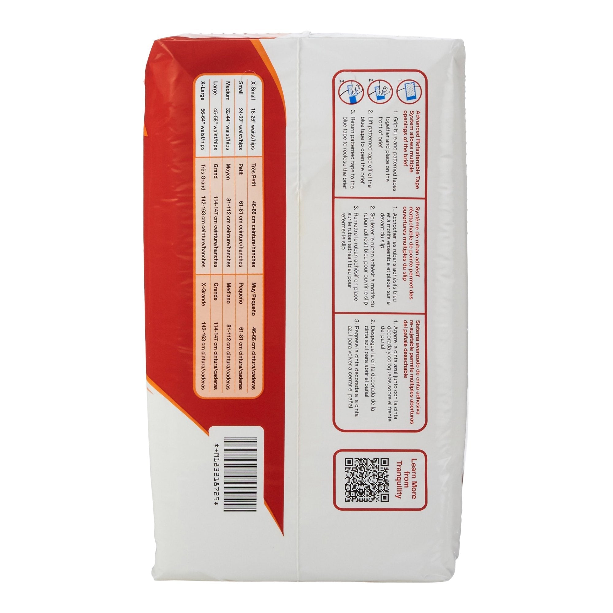 Unisex Adult Incontinence Brief Tranquility ATN X-Large Disposable Heavy Absorbency, Packaging Type- Case