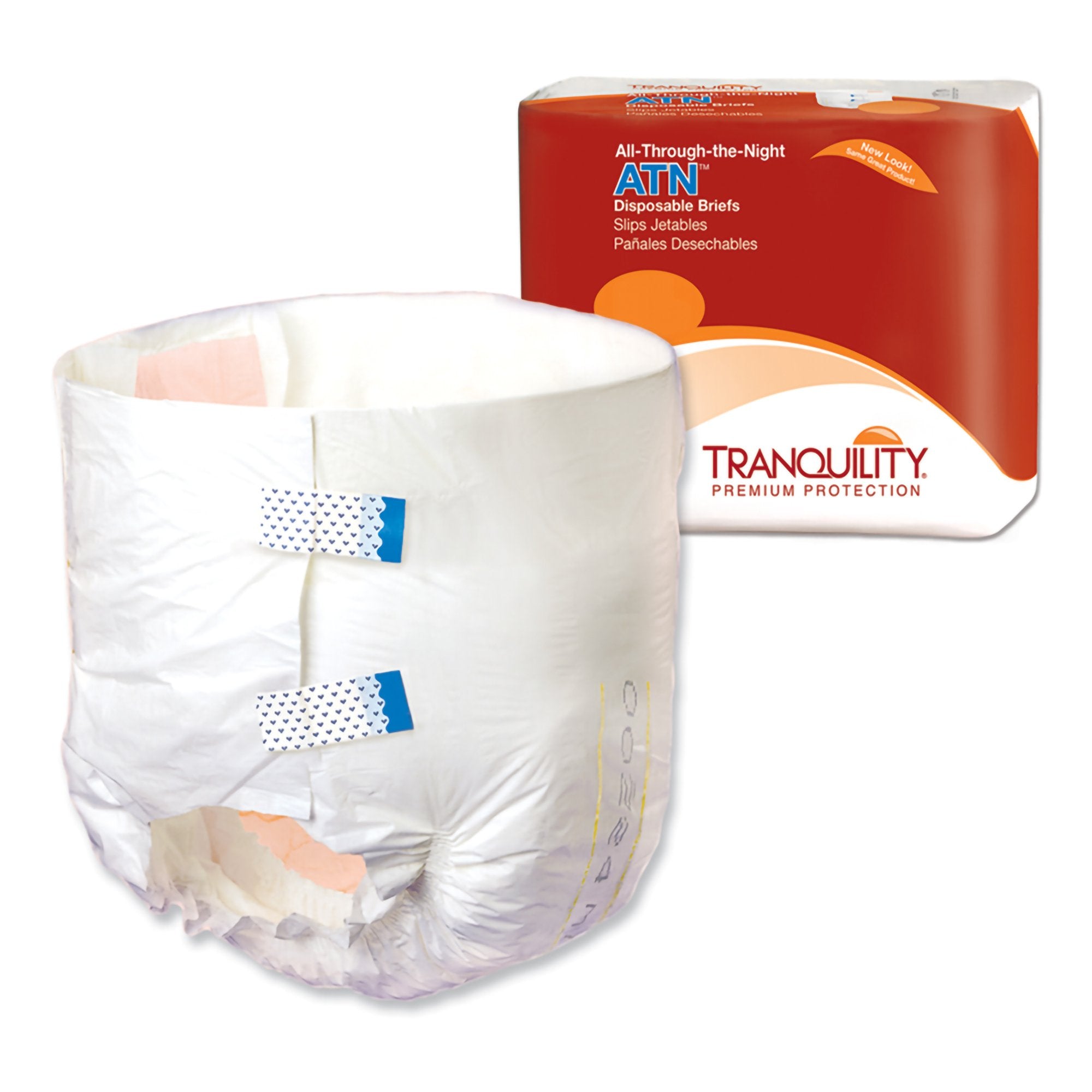Unisex Adult Incontinence Brief Tranquility ATN X-Large Disposable Heavy Absorbency, Packaging Type- Case