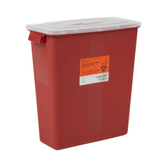 Sharps Container McKesson Red Base 13-1/2 H X 12-1/2 W X 6 D Inch Horizontal Entry 3 Gallon, Packaging Type- Case