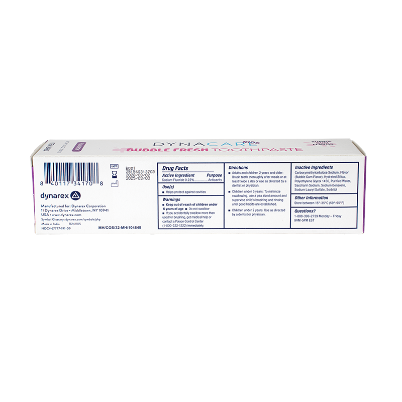 Dynarex Bubble Fresh Toothpaste