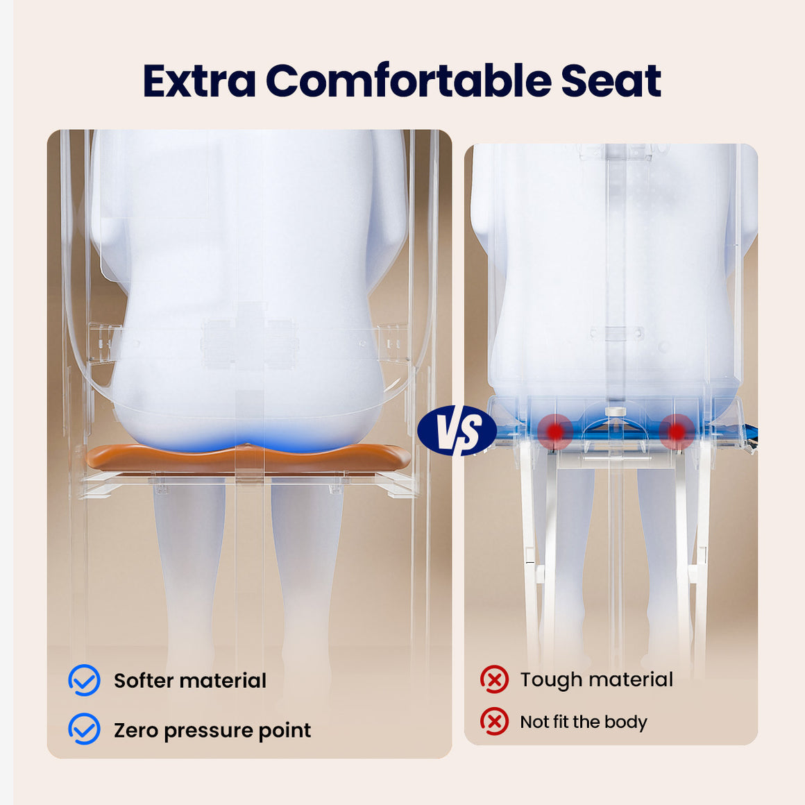 AX15 Sit-to-Stand Lift Chair for  Adults and Seniors-Heavy-Duty Mobility Aid with Leather Upholstery, Foldable Design, Wide 16.9'' Seat, Supports up to 440 lbs