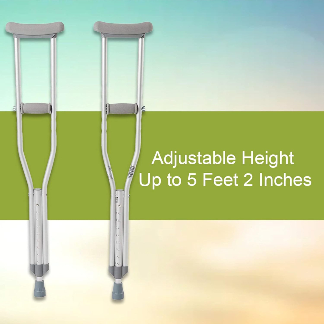 Underarm Crutches McKesson Youth 4 Foot 6 Inch to 5 Foot 2 Inch User Height Aluminum Frame 350 lbs. Weight Capacity, Packaging Type- Case