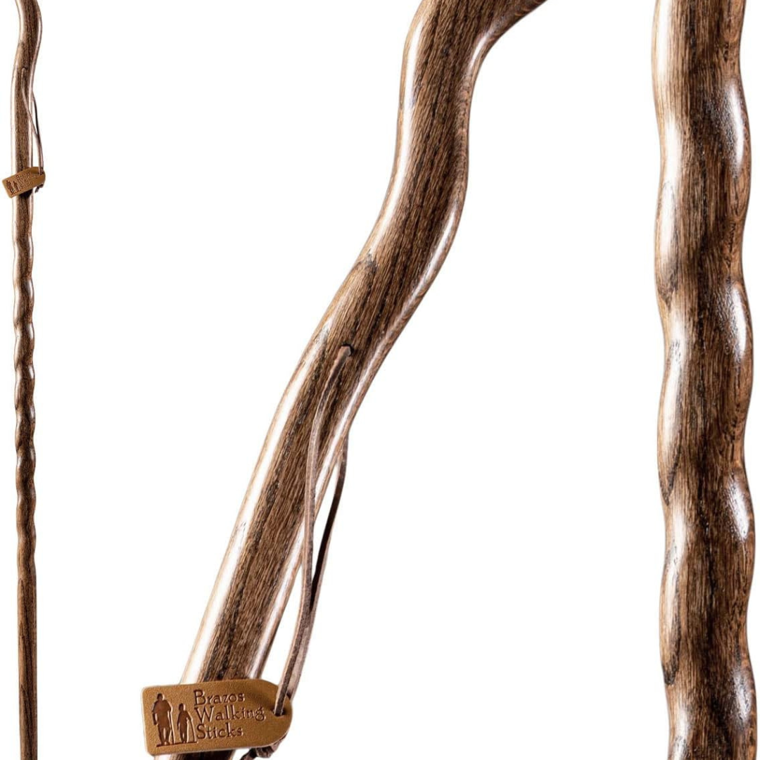 Walking Stick Brazos Twisted Wood 48 Inch Height Red