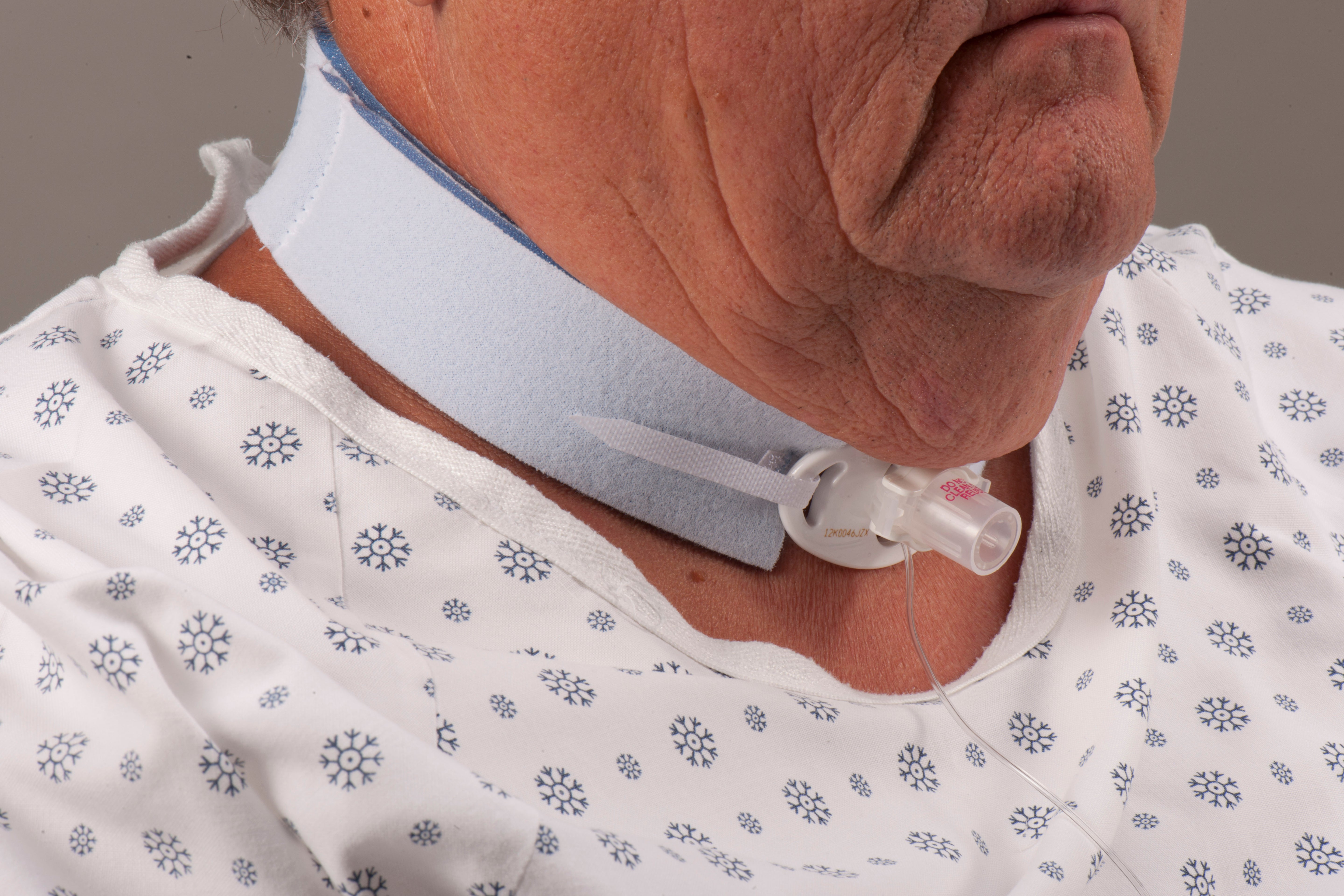 Tracheostomy Tube Holder Blue 1-1/2 X 28 Inch Bariatric Adult