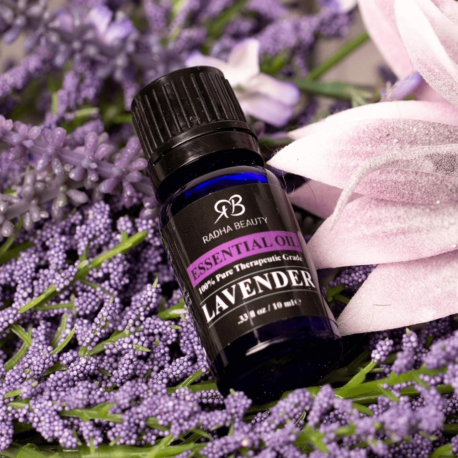 Lavender Essential Oil 10Ml. - Natural & Therapeutic Grade, Steam Distilled for Aromatherapy, Relaxation, Laundry, Meditation, Massage