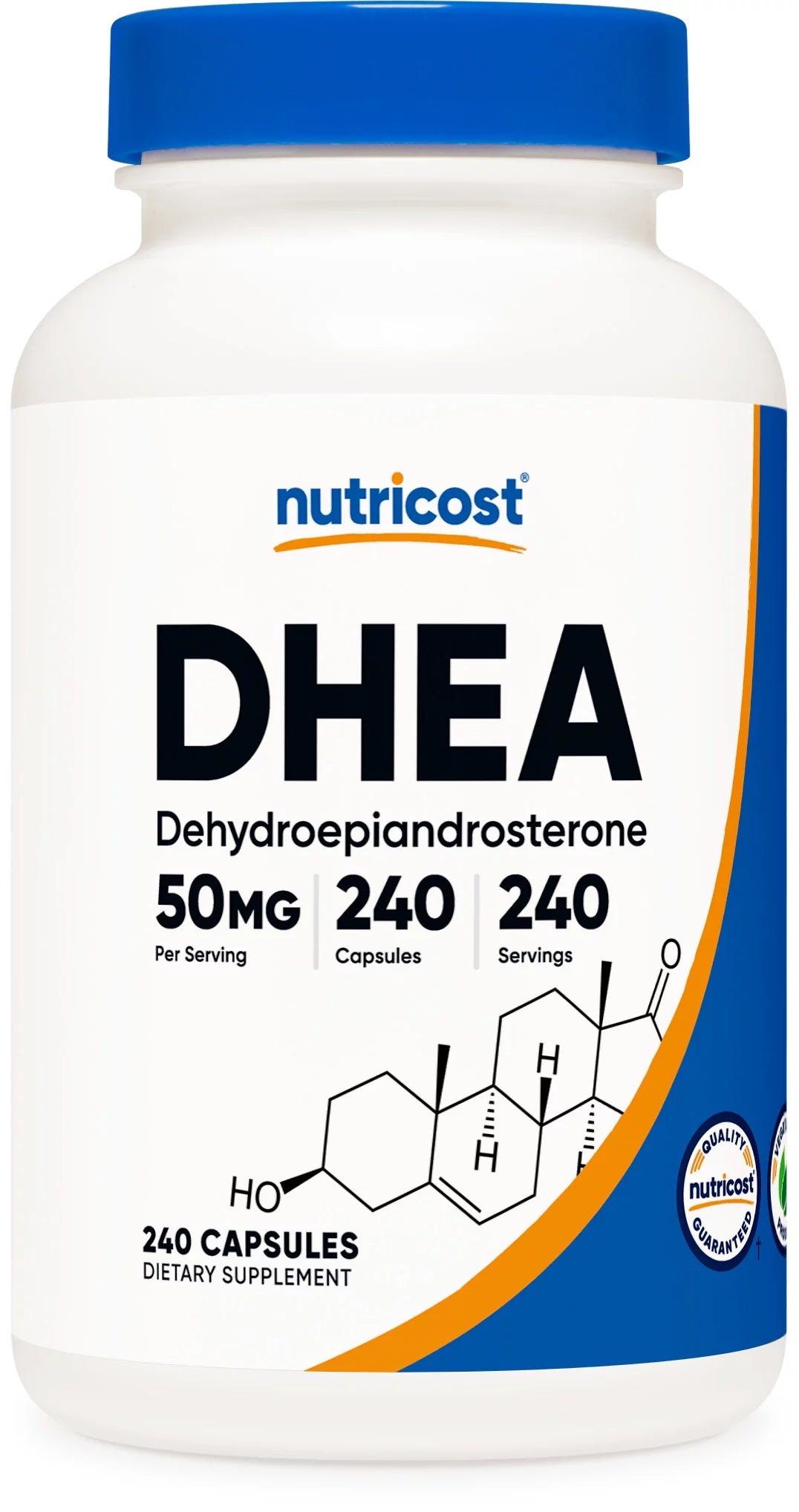 DHEA 50Mg, 240 Capsules - Gluten Free, Soy Free, Non-Gmo, Supplement