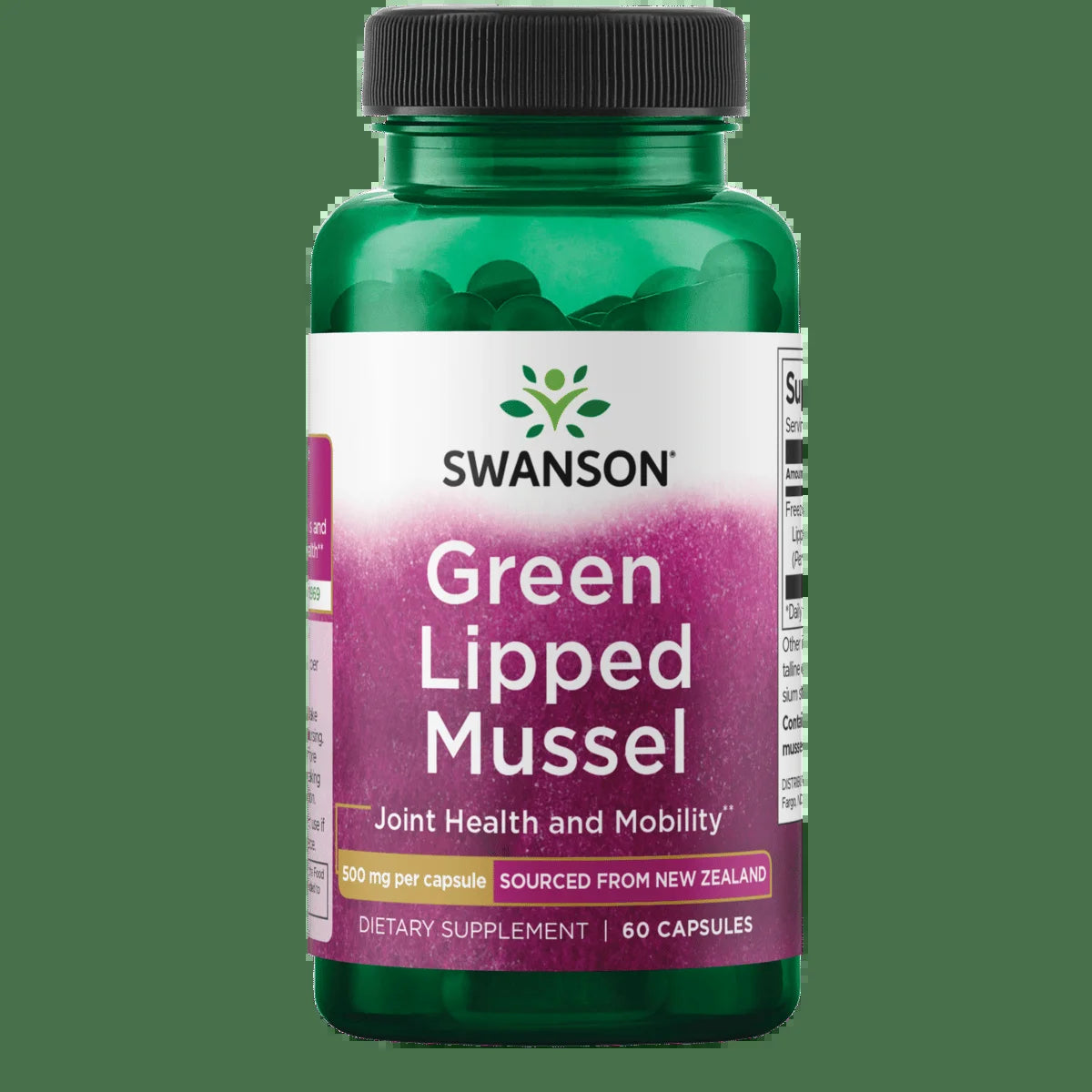 Green Lipped Mussel Capsules, 500 Mg, 60 Count