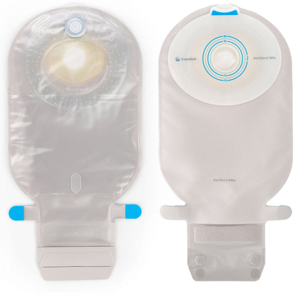 Ostomy Pouch SenSura Mio One-Piece System 11 Inch Length, Maxi Flat, Pre-Cut 1-1/2 Inch Stoma Drainable,Packaging Type- Box Default Title