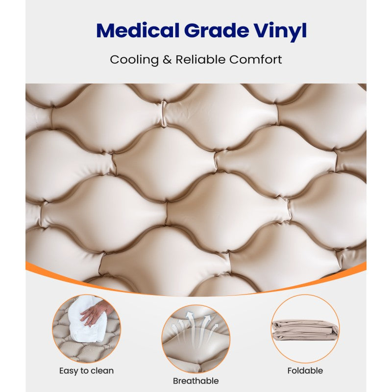 VOCIC S11VA Spherical Alternating Air Pressure Mattress With Pump– Anti Bedsore Pressure Relief Pad for Patients & Elderly, 89×38 inch size, Weight Capacity-297 lbs, PVC material