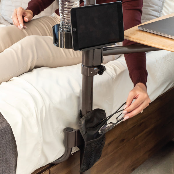 EZ Swivel Overbed Table - Adjustable, Versatile Design for Easy Use in Bed or Chair | Perfect for Meals, Reading, and Work | Sturdy and Stylish
