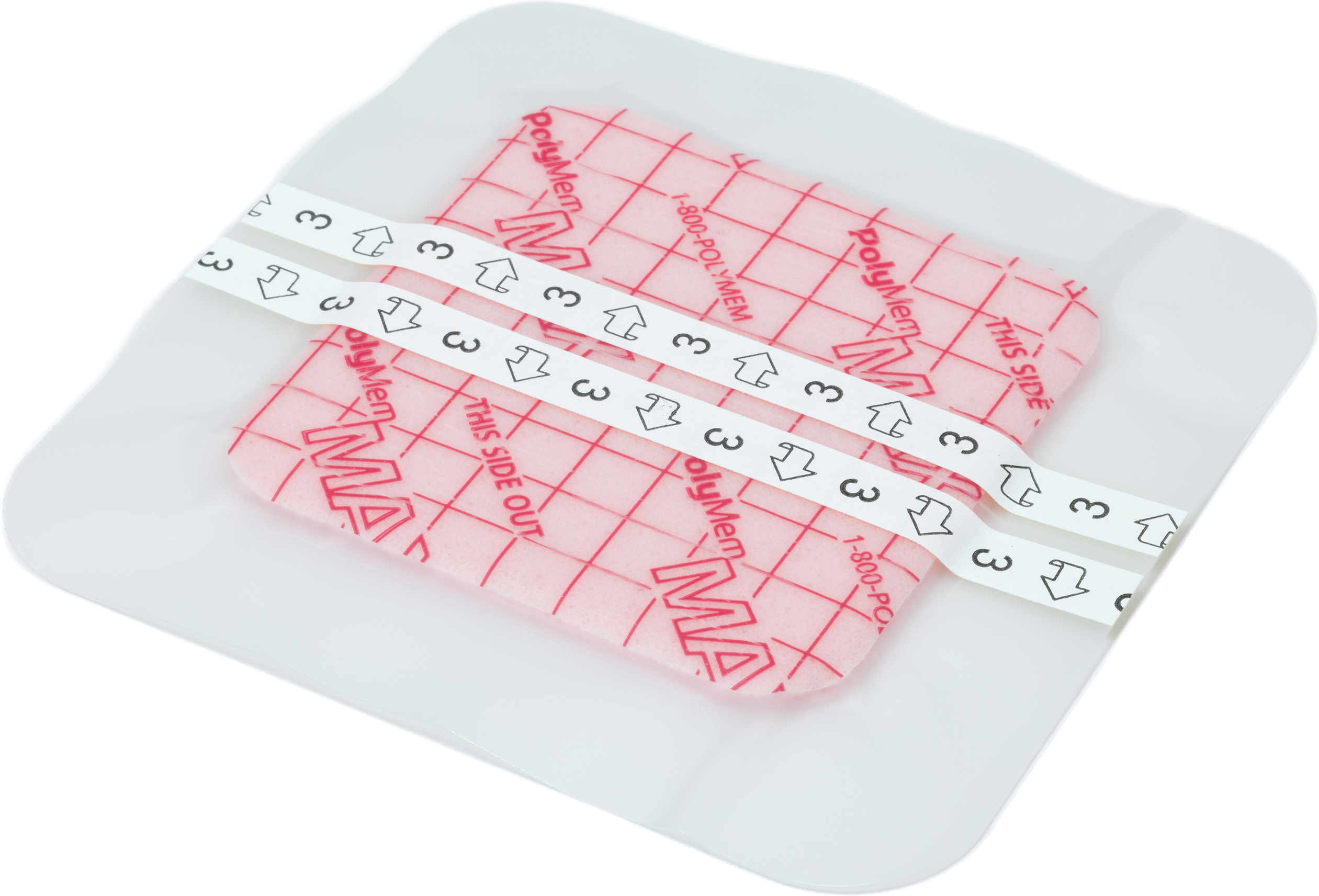 Foam Dressing PolyMem Max 5-1/4 x 5-1/4 Inch With Border Film Backing Adhesive Square Sterile, Packaging Type- Box