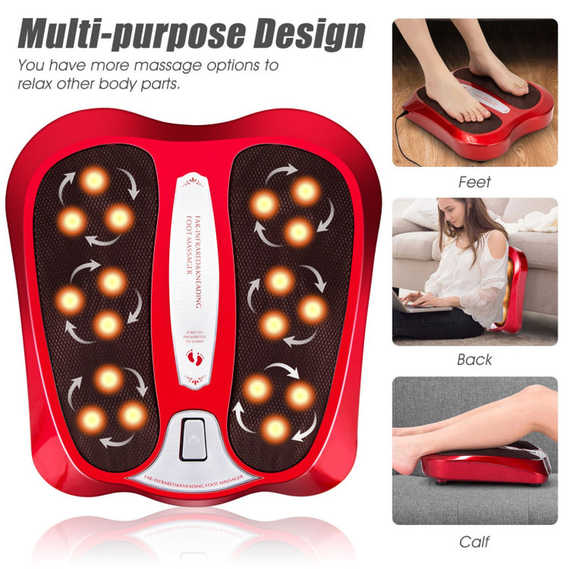 Shiatsu Heated Electric Kneading Foot and Back Massager