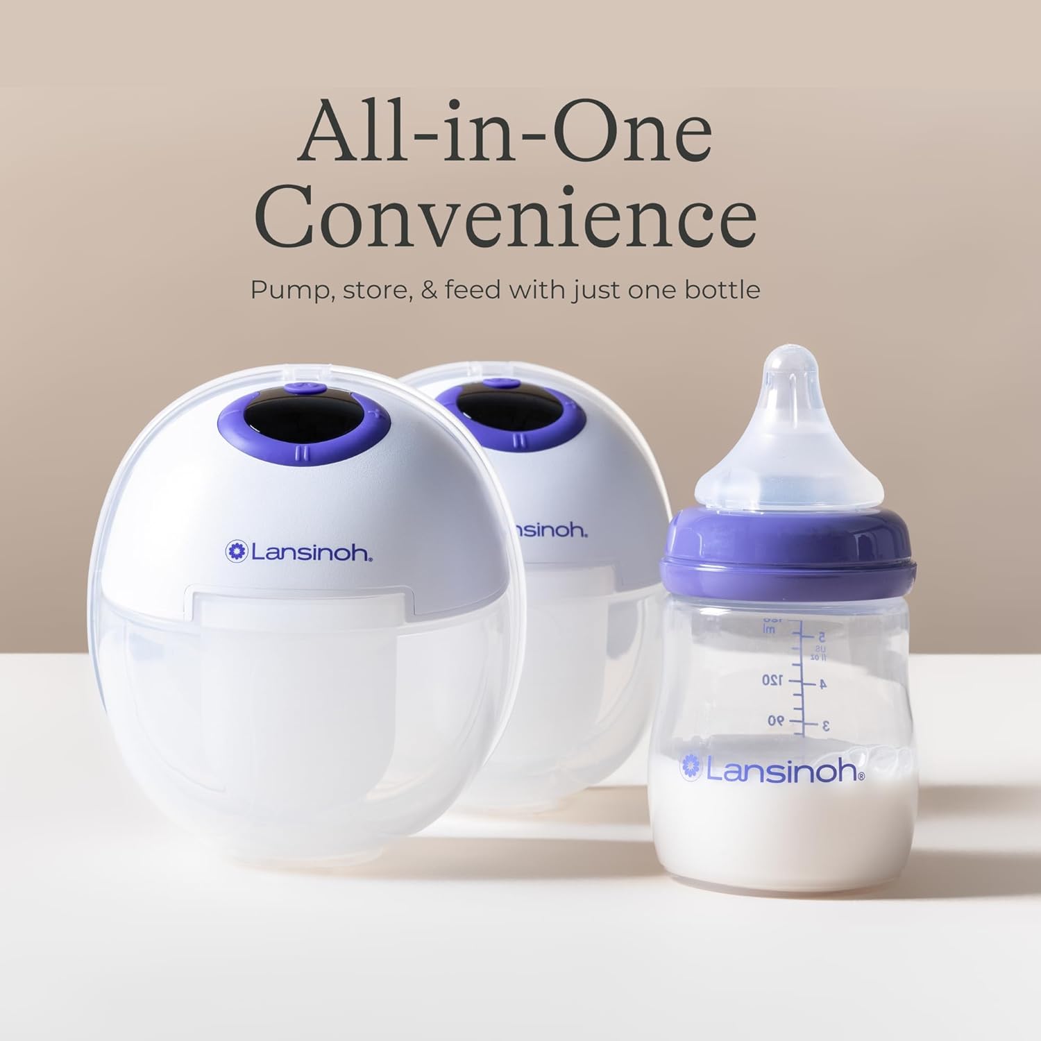 Breast Milk Collection Bottle Lansinoh 4 oz. Silicone,Packaging Type- Each