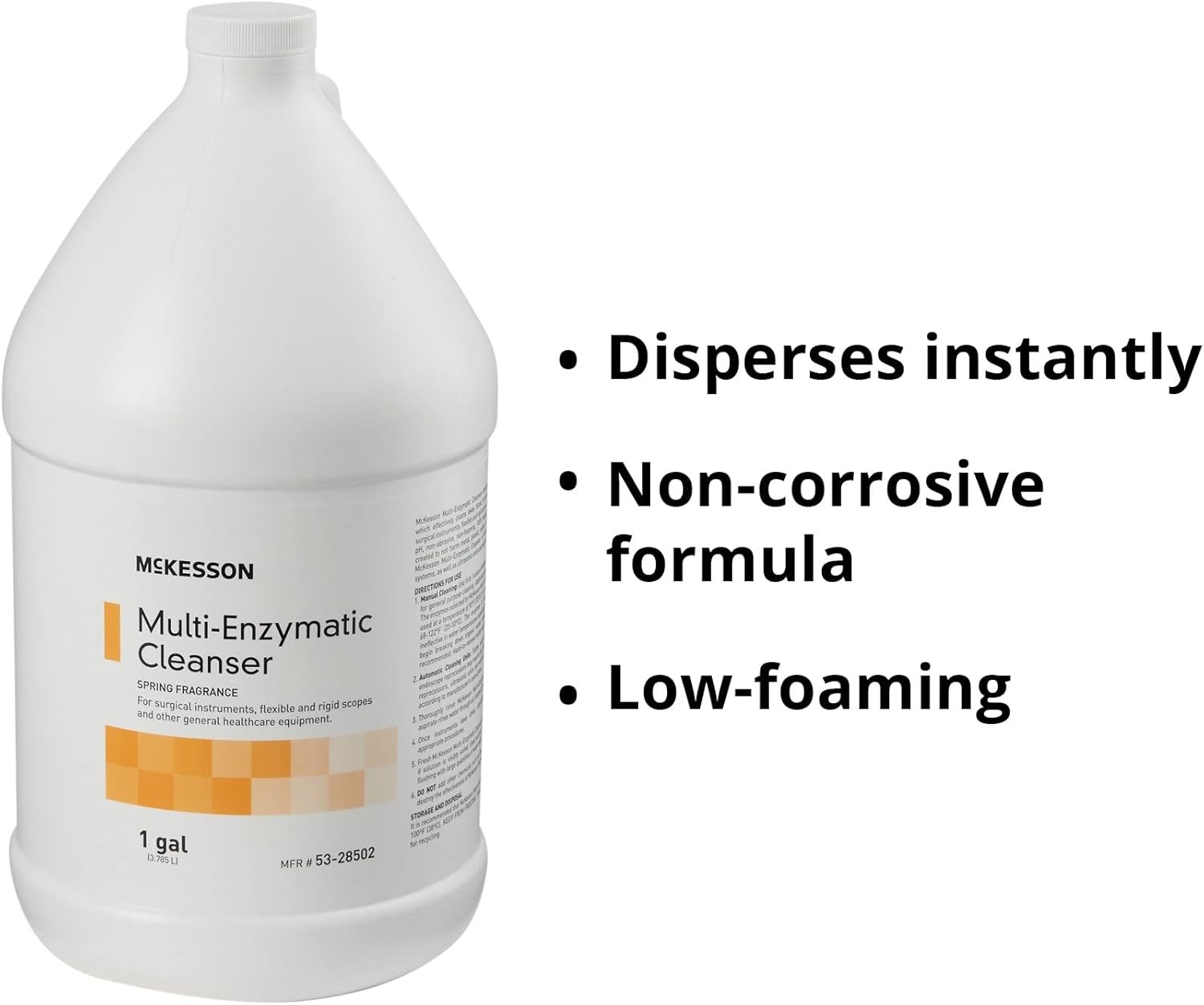 Multi-Enzymatic Instrument Detergent McKesson Liquid 1 gal. Jug Spring Fresh Scent