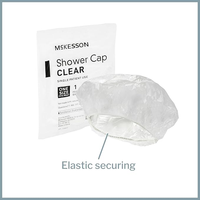 Shower Cap McKesson One Size Fits Most Clear