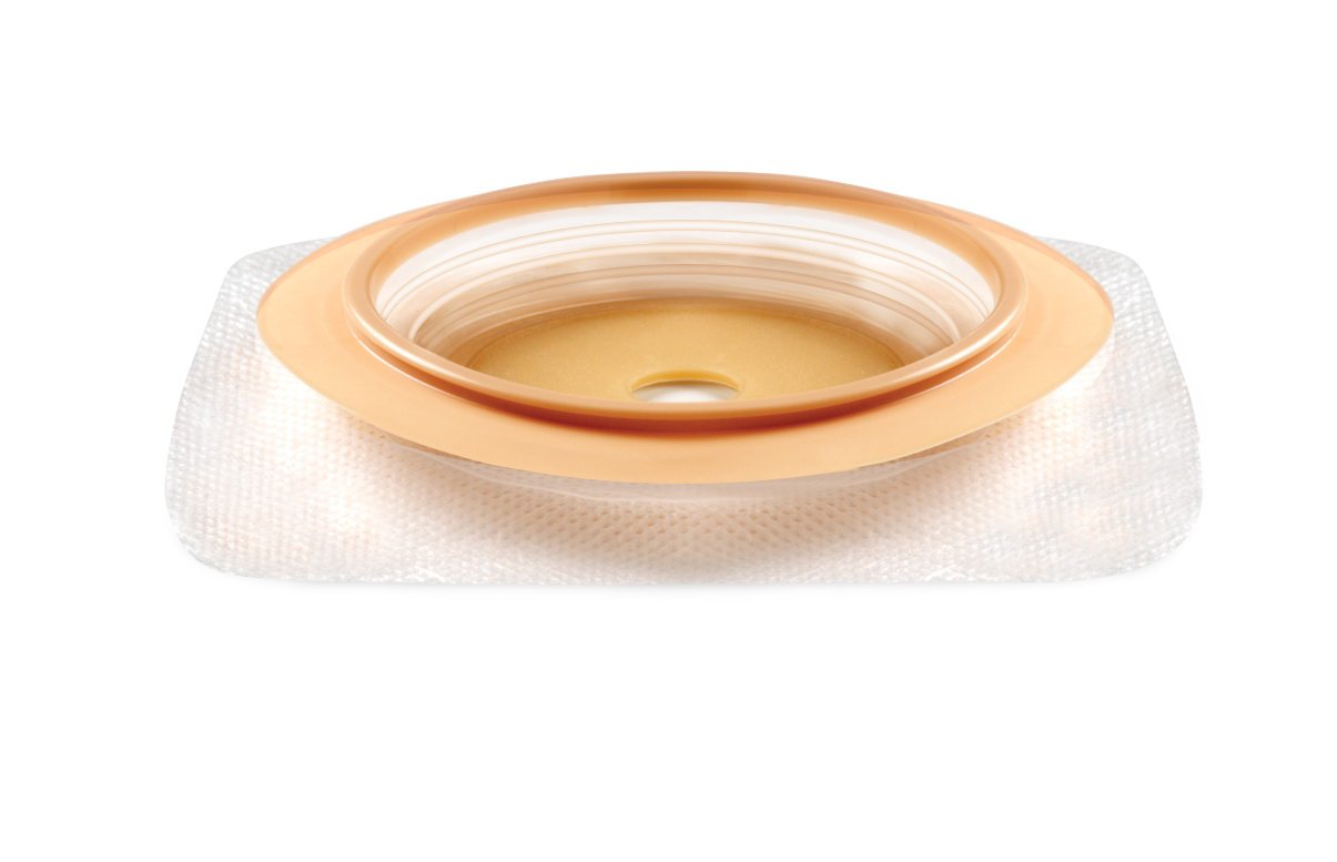 Ostomy Barrier Natura Trim to Fit Stomahesive Adhesive 70 mm Flange Natura System Acrylic Collar 1/2 to 1-3/4 Inch Opening