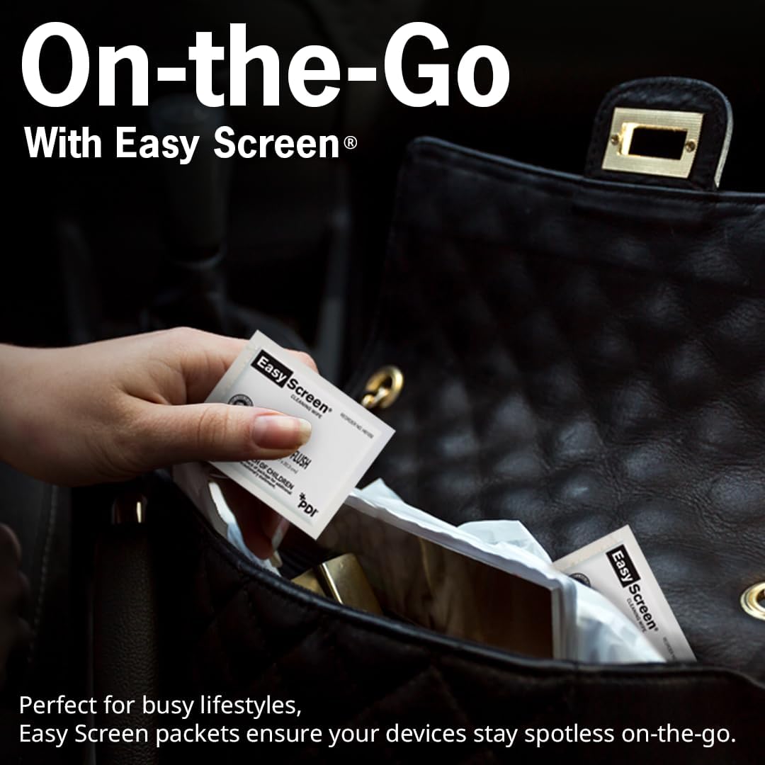 Easy Screen Surface Cleaner Premoistened Alcohol Based Manual Pull Wipe 50 Count Individual Packet Alcohol Scent NonSterile, Packaging Type- Case