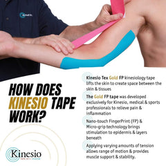 Kinesiology Tape Kinesio Tex Gold FP Beige 2 Inch X 5-1/2 Yard Cotton NonSterile