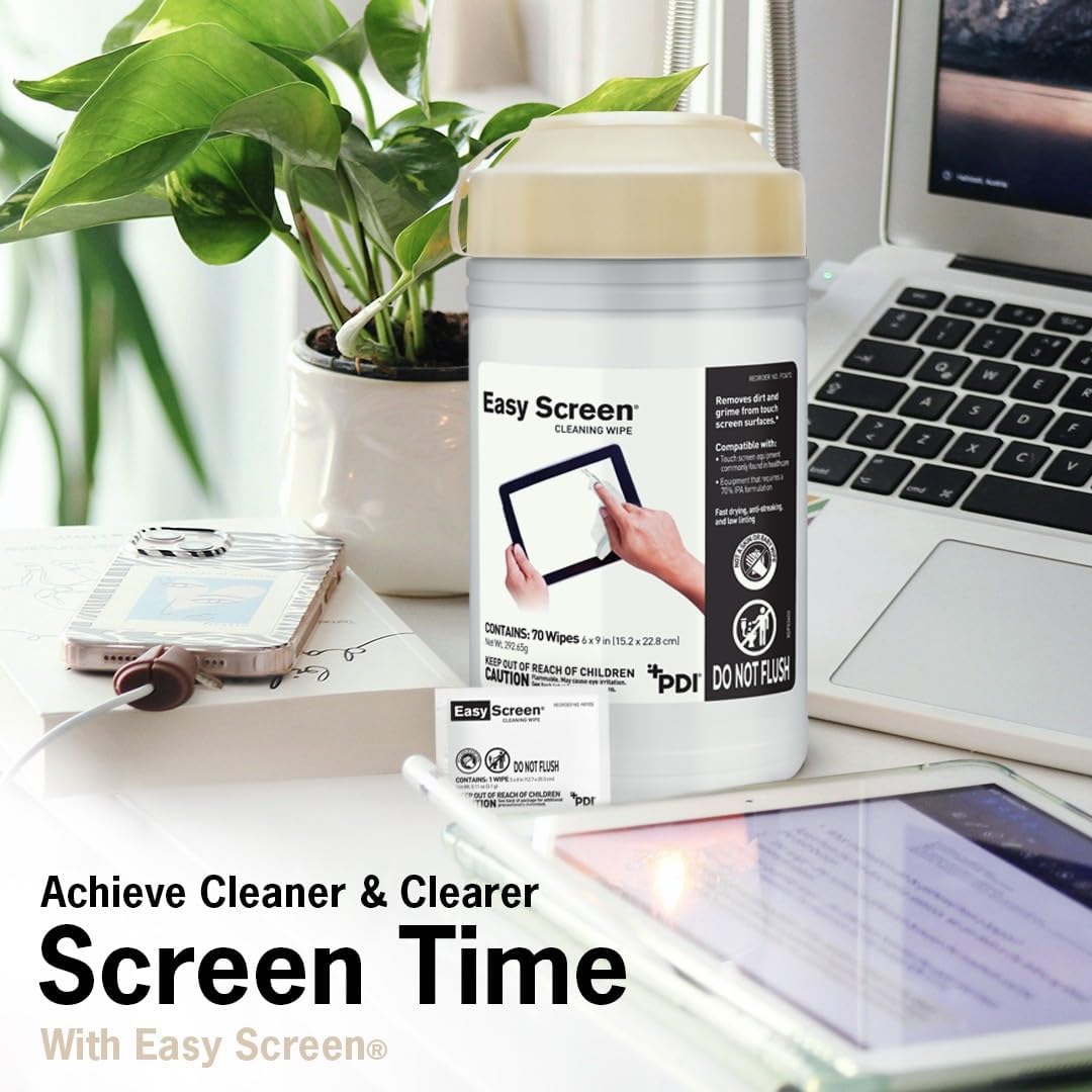 Easy Screen Surface Cleaner Premoistened Alcohol Based Manual Pull Wipe 50 Count Individual Packet Alcohol Scent NonSterile, Packaging Type- Case