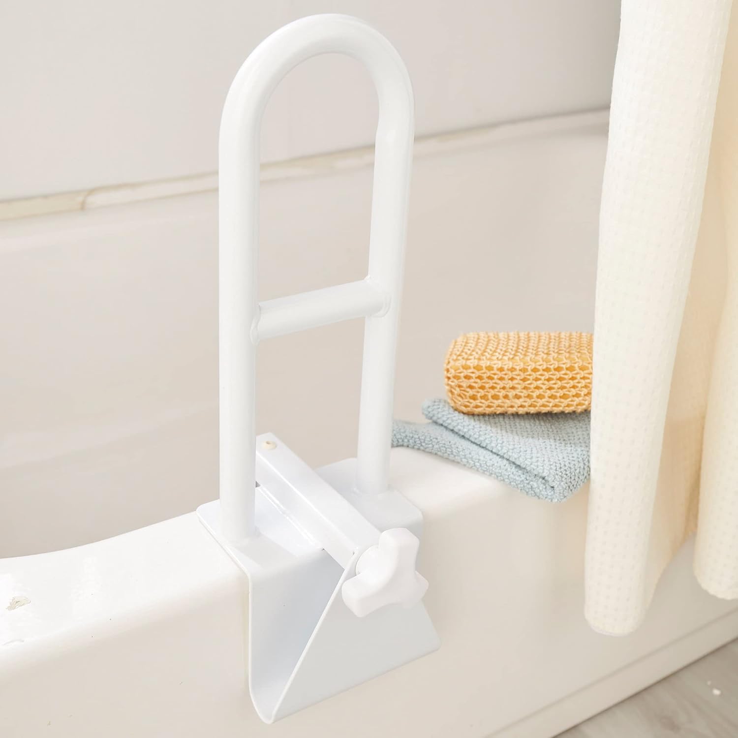 Bathtub Grab Bar McKesson White Steel, Packaging Type- Case