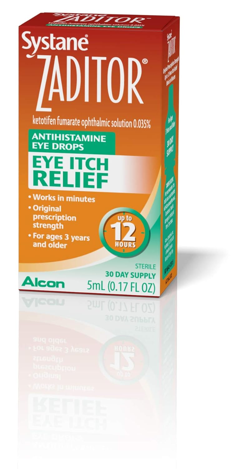 Gotas para los ojos Zaditor para el alivio de la alergia, 0.17 oz., empaque individual