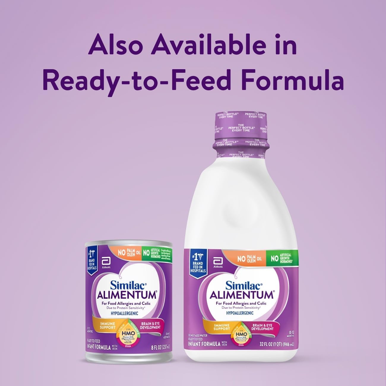 Infant Formula Similac Alimentum Unflavored 2 oz. Bottle Liquid Food Allergies,Packaging Type- Each