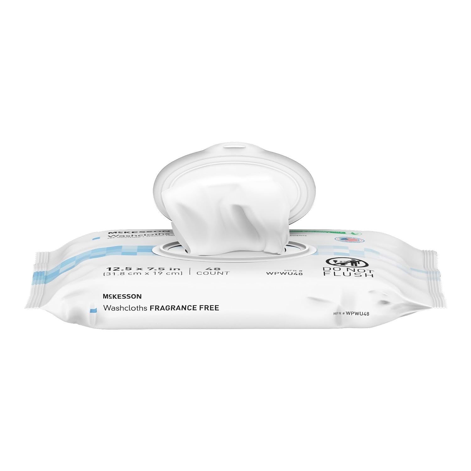 Personal Cleansing Wipe McKesson Soft Pack Unscented 48 Count