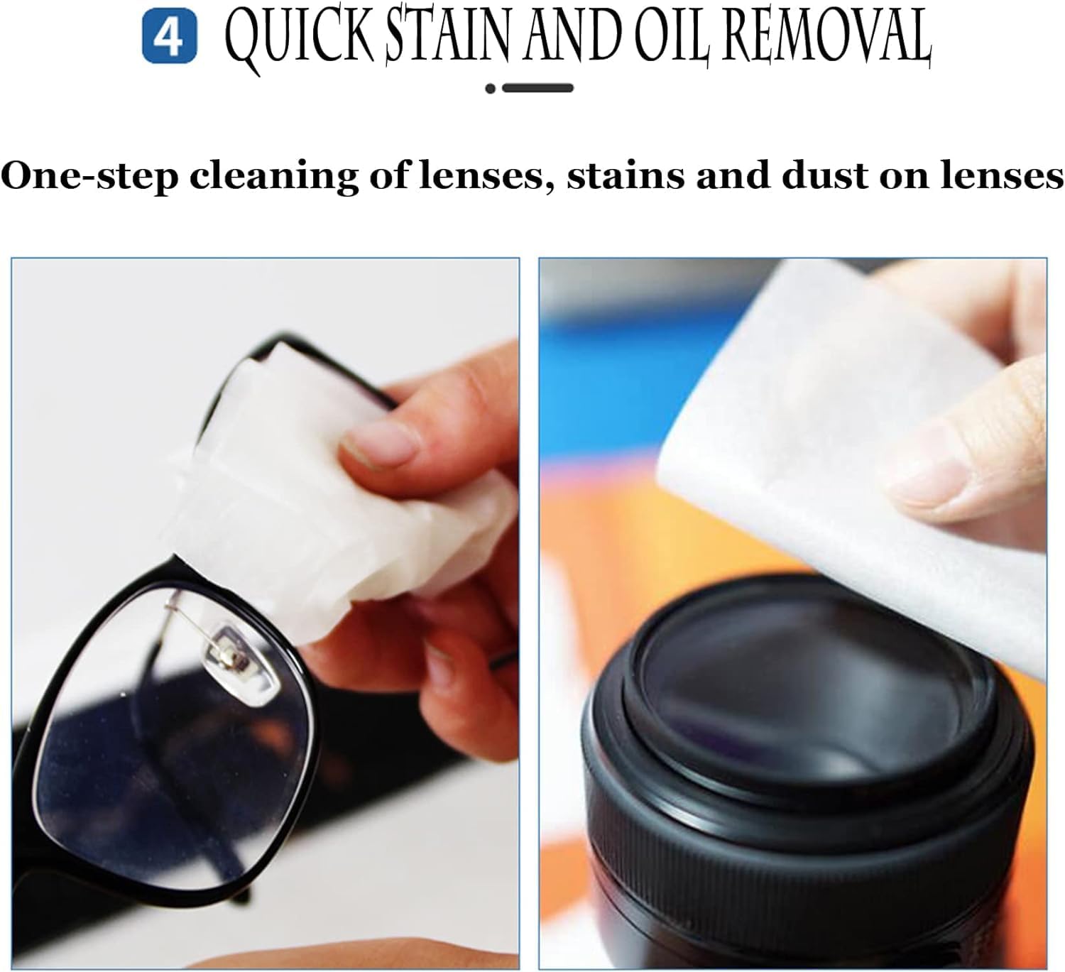 100 piezas/caja de toallitas húmedas desechables para limpiar gafas, antivaho, quitapolvo, limpieza de lentes, gafas de sol, pantalla de teléfono