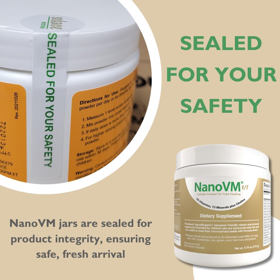 Pediatric Tube Feeding Formula NanoVM tf Unflavored 275 Gram Jar Powder Vitamins / Minerals Food Allergies,Packaging Type- Each