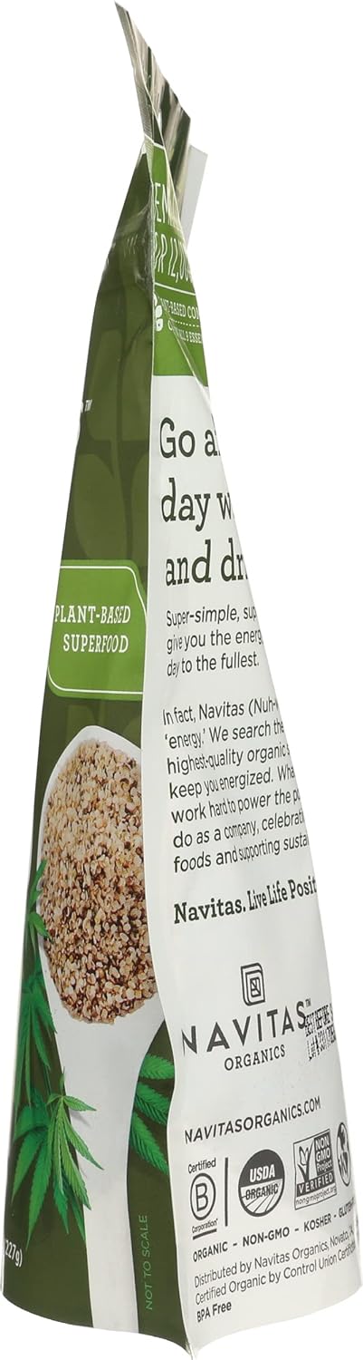 Navitas Naturals Hemp Seeds - Organic - Shelled - 8 Oz - Case Of 12