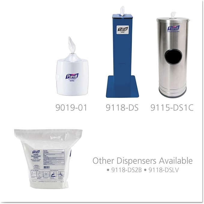 Hand Sanitizing Wipe Purell 1,200 Count BZK (Benzalkonium Chloride) Wipe Refill Pouch, Packaging Type- Case