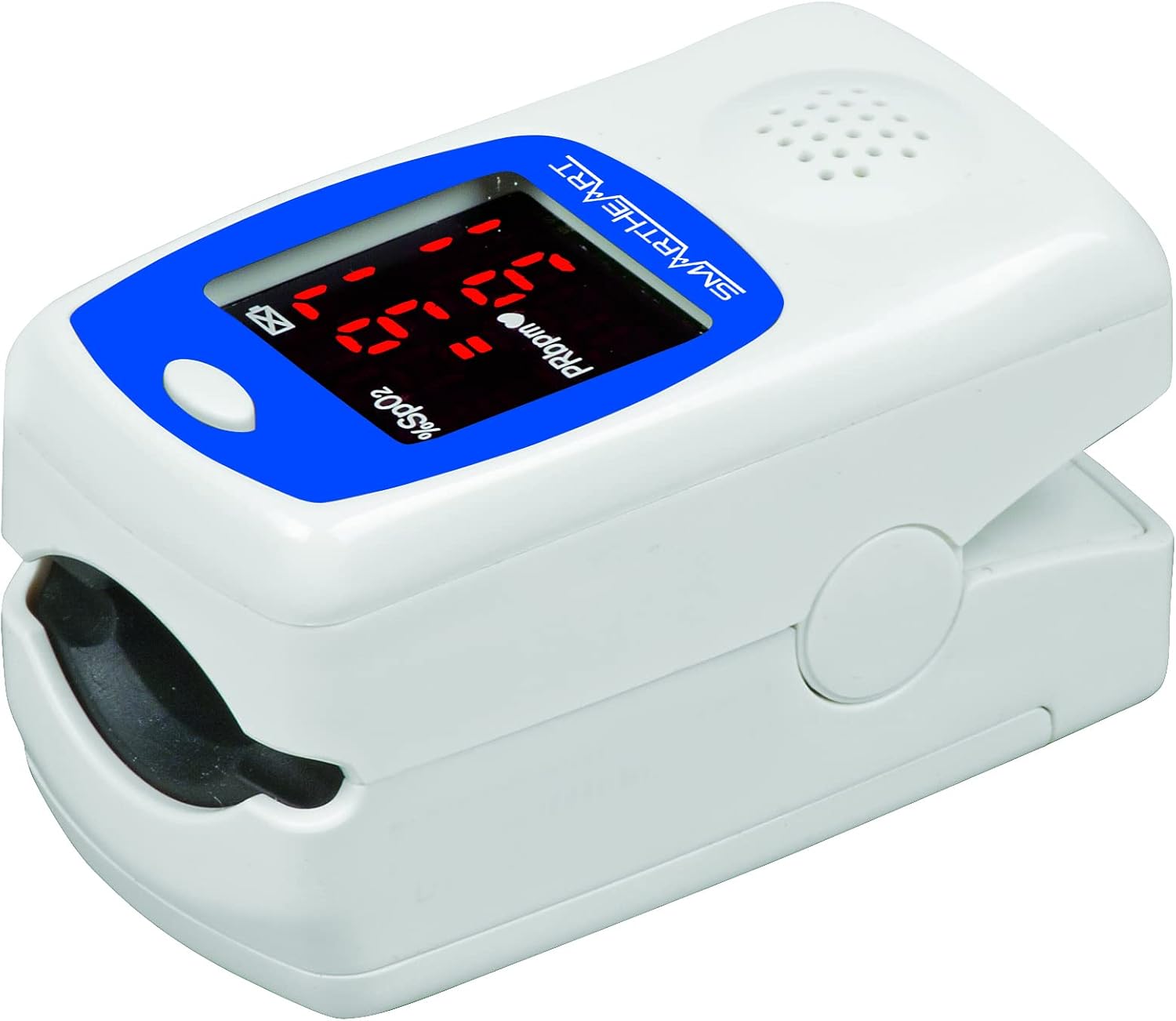 SmartHeart Talking Pulse Oximeter | Audible Result Announcement | Blood Oxygen Saturation | Complete System Monitor Lanyard and Batteries | Portable Spot-Check Monitoring