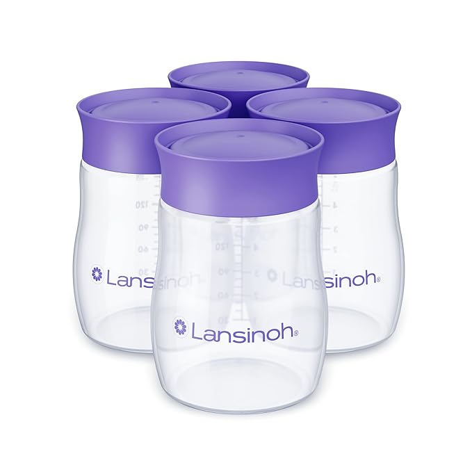 Breast Milk Collection Bottle Lansinoh 4 oz. Silicone,Packaging Type- Each