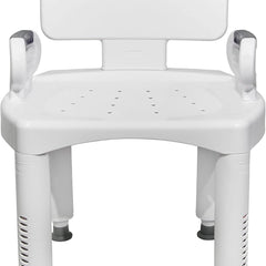 Bath Bench McKesson Removable Arms Plastic Frame Removable Backrest 21-1/4 Inch Seat Width 350 lbs. Weight Capacity, Packaging Type- Case