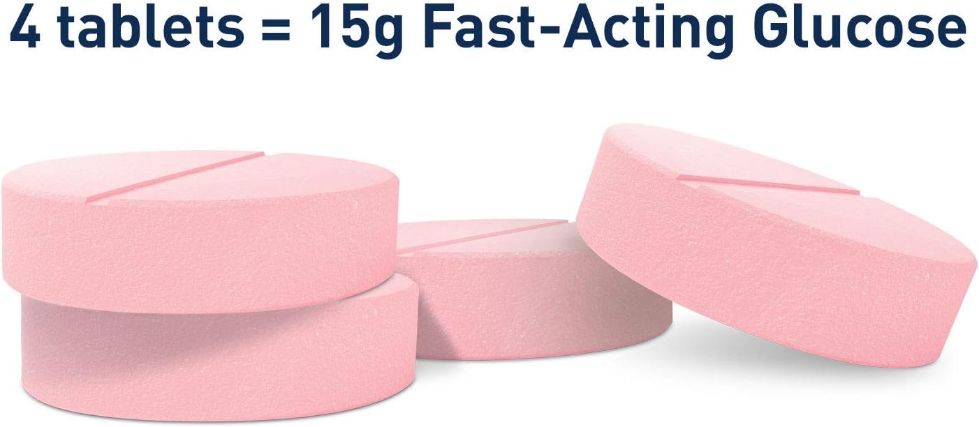 Glucose Supplement TRUEplus 50 per Bottle Chewable Tablet Raspberry Flavor, Packaging Type- Case